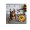 Discount ARA Iron Antique Pen and Pencil Holder With Clock - LXINDIA.COM