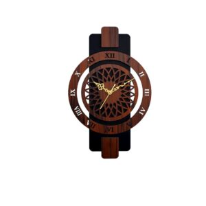 Divine Sapphire Vintage Style Wooden Analog Wall Clock - LXINDIA.COM