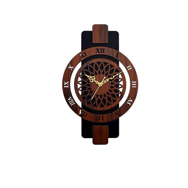 Divine Sapphire Vintage Style Wooden Analog Wall Clock - LXINDIA.COM