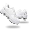 Double Row Deform Wheel Automatic Walking Shoes Invisible Deformation Roller Skate - LXINDIA.COM