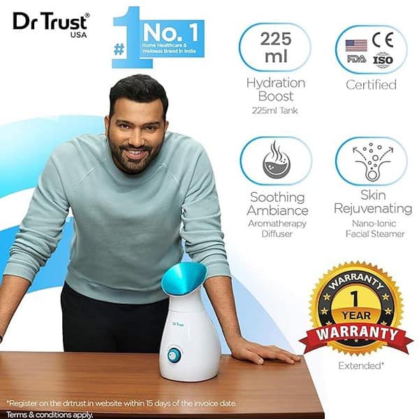 Dr Trust 3 in 1 Nano Ionic Facial Steamer Vaporizer Room Humidifier and Towel Warmer2 - LXINDIA.COM