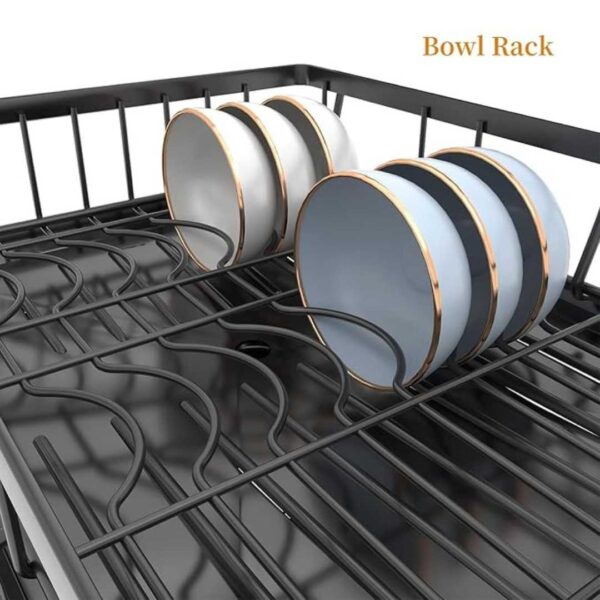 Dratal Dish Drying Rack for Countertop Rustproof Black 1 - LXINDIA.COM