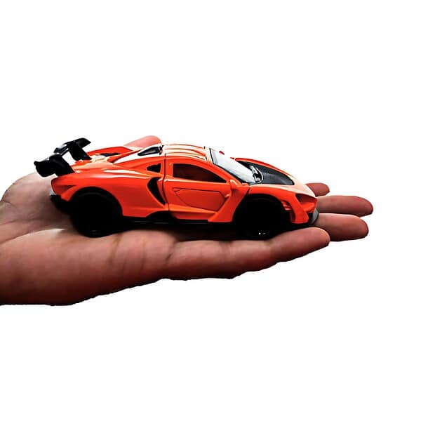 ECOMMZ Sports Car Die cast Car Toy Orange A - LXINDIA.COM