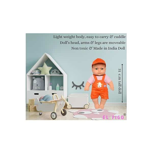 EL FIGO Cute Little Boy Toy in Dungaree Dress Doll for Kids A - LXINDIA.COM