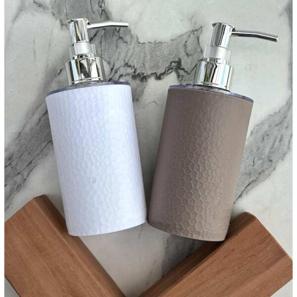 EMOH ROCED Refillable Dispenser Pack of 2 White Brown 1 - LXINDIA.COM