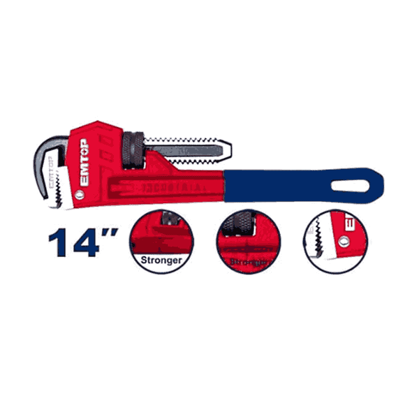 EMTOP MBTstore EPWH1401 14 inch Pipe Wrench1 - LXINDIA.COM