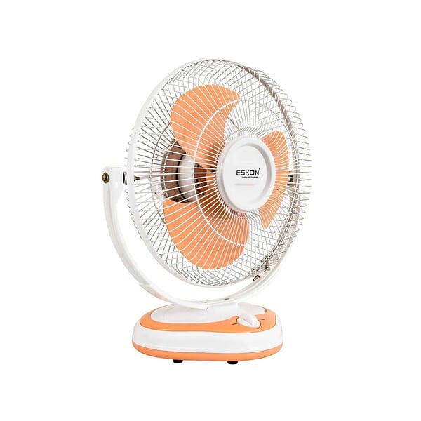 ESKON Table Fan 9 Inch Orange and WhiteA - LXINDIA.COM