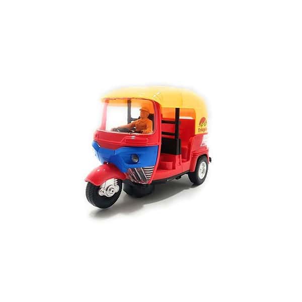 EUPHORIA Bump and Go Auto Rickshaw Toy with Sound and Flashing Light - LXINDIA.COM