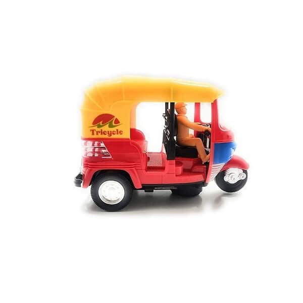 EUPHORIA Bump and Go Auto Rickshaw Toy with Sound and Flashing Light A - LXINDIA.COM