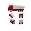 EUPHORIA Small Size Friction Powered Plastic Dumper Truck Toy Red and White - LXINDIA.COM