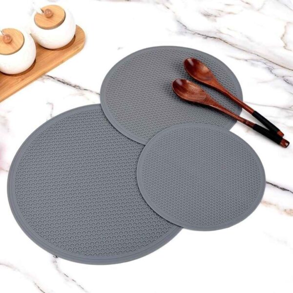 EZYHOME 3Pcs Multi use Microwave Mat Pot Holders for Hot Pot Pans Bowls 3 - LXINDIA.COM