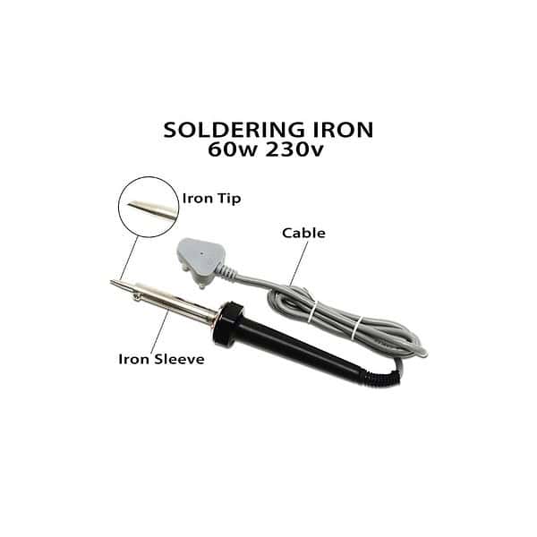 Electronic Spices Mini Starter iron Kit 3in1 Soldering kit 60watt iron Solder wire Solder pasteB - LXINDIA.COM