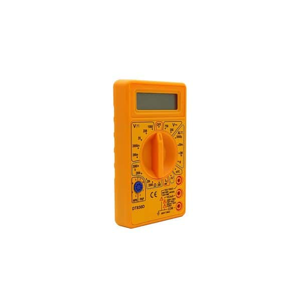 Electronic Spices Small Digital Multimeter Multipurpose Electric meter YellowRed - LXINDIA.COM