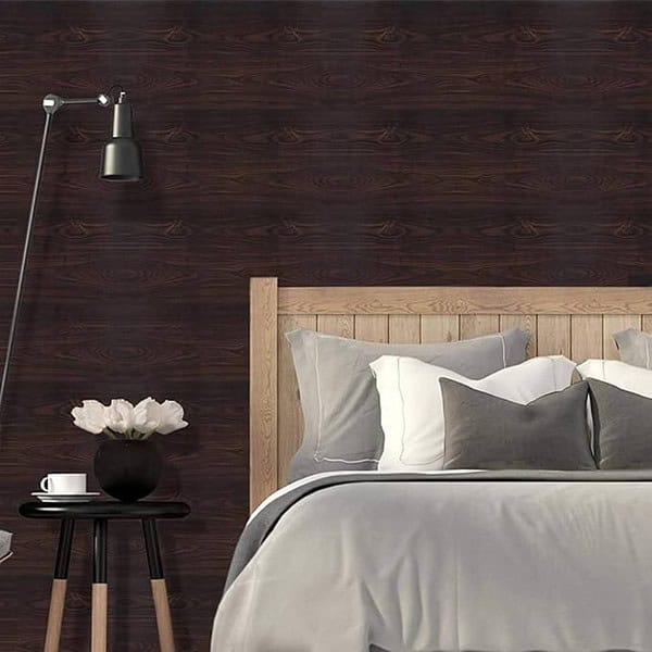 Elton DIY Wall Paper Wall Sticker Self Adhesive Wooden Wallpaper Dark Brown Mahogany45x500cm 2 - LXINDIA.COM