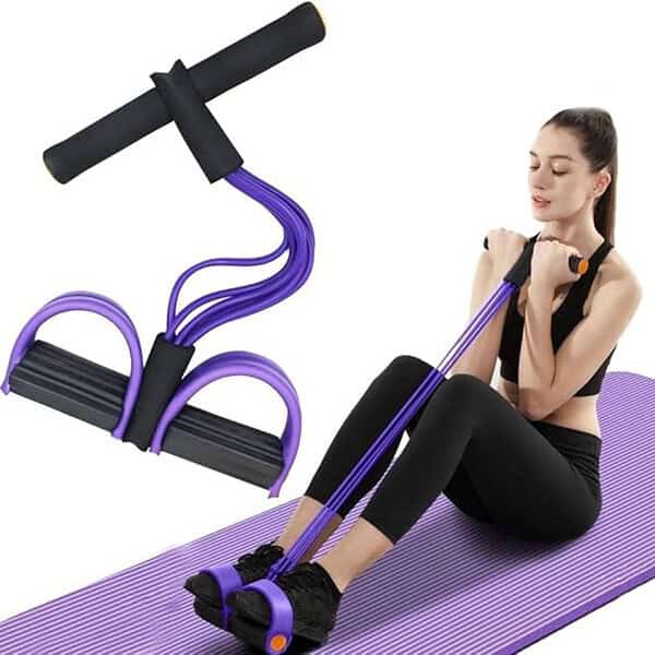 Eowote 4Tube Yoga Pedal Pull Reducer Puller Resistance Band Multicolor - LXINDIA.COM