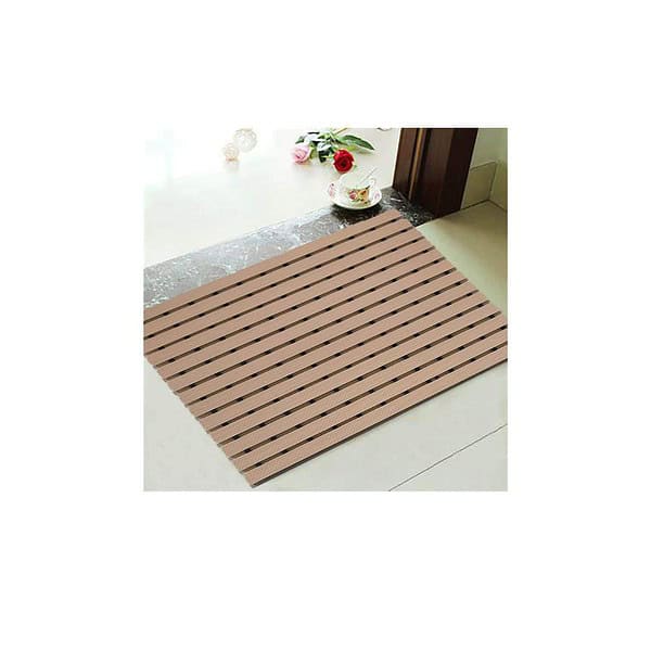 Eurotex Bathtub Mat Plastic Stripped Rubber Base 46cm x 61cm Beige A - LXINDIA.COM