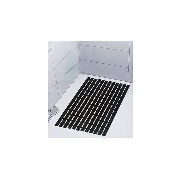 Eurotex Bathtub MatPlastic Stripped Rubber Base 46cm x 61cm Black B - LXINDIA.COM