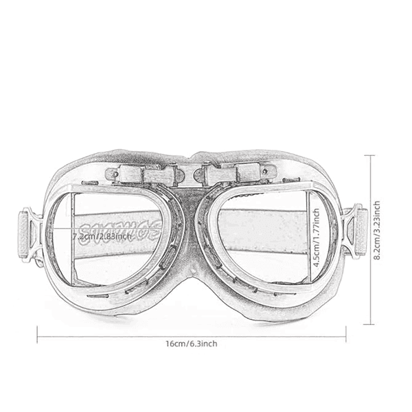 Evomosa Vintage Aviator Pilot Style Motorcycle Goggle2 - LXINDIA.COM