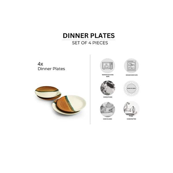 ExclusiveLane Zen Garden Ceramic Plates for Dinner Set C 1 - LXINDIA.COM