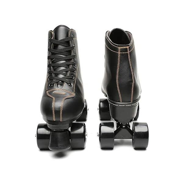 Exgingle Adult Roller Skates High Top Indoor Outdoor Quad Skates Black 2 - LXINDIA.COM