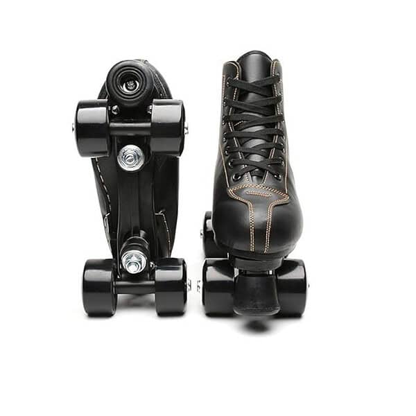 Exgingle Adult Roller Skates High Top Indoor Outdoor Quad Skates Black 3 - LXINDIA.COM