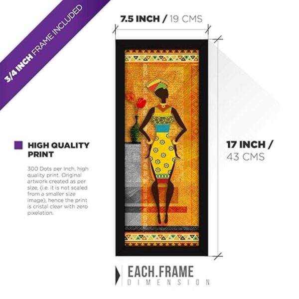 FATMUG Wall Paintings For Living Room With Frame Tribal Abstract Set of 3 1 - LXINDIA.COM