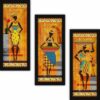 FATMUG Wall Paintings For Living Room With Frame Tribal Abstract Set of 3 - LXINDIA.COM