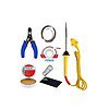 FEDUS 6 in 1 Electric Soldering Iron Stand Tool Wire Stripper Kit Soldering Kit Set with 25W Welding Stick Desoldering - LXINDIA.COM