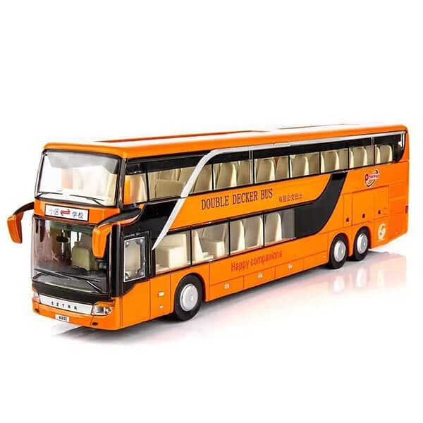 FEXXA Exclusive Alloy Metal Pull Back Bus Yellow - LXINDIA.COM