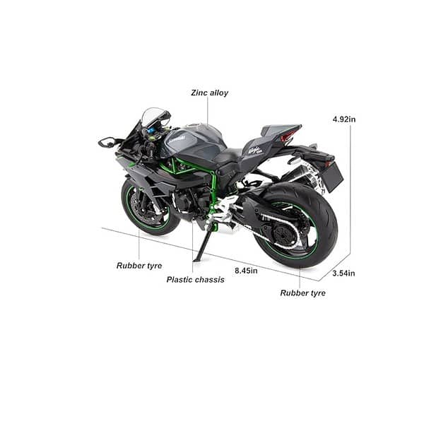 FEXXA Police Motorcycle Toy Pull Back with Music LightingBig Ninja Bike Black A - LXINDIA.COM