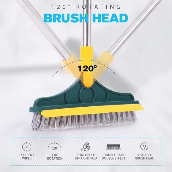 FIGMENT Bathroom Cleaning Brush with Wiper Tiles Cleaning Brush 1 - LXINDIA.COM