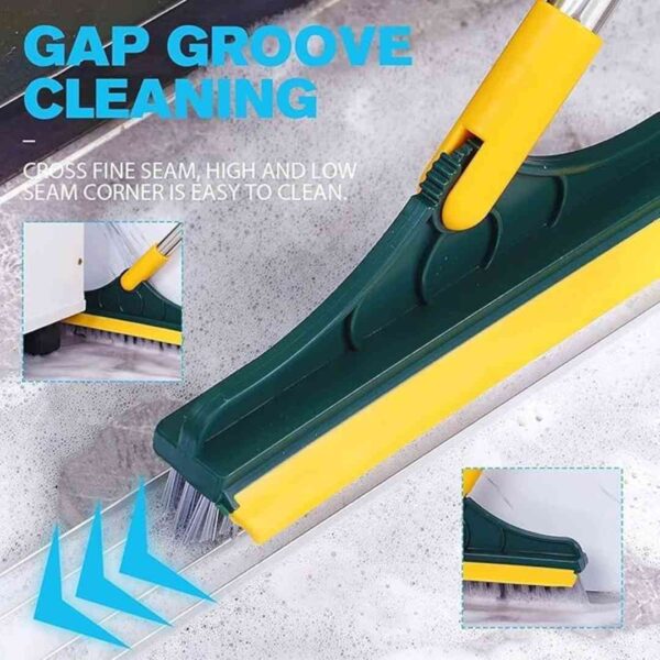 FIGMENT Bathroom Cleaning Brush with Wiper Tiles Cleaning Brush 2 - LXINDIA.COM