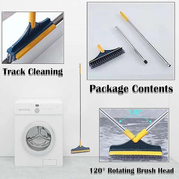 FIGMENT Bathroom Cleaning Brush with Wiper Tiles Cleaning Brush 3 - LXINDIA.COM