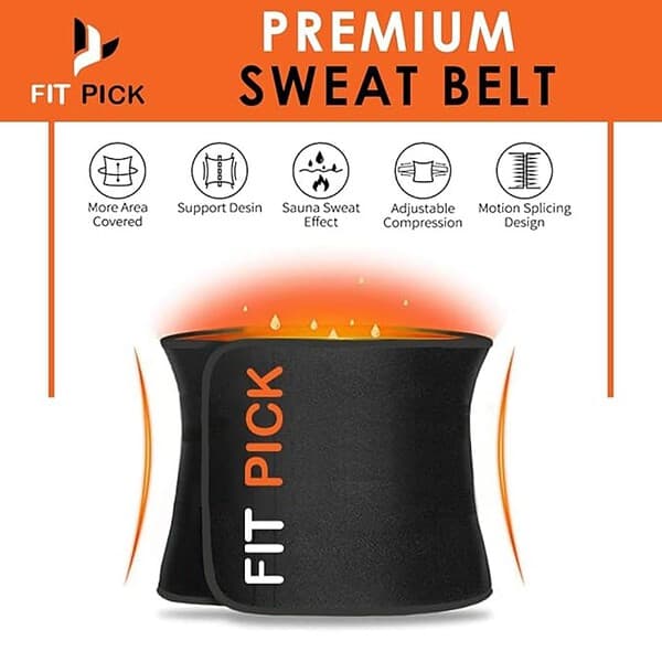 FIT PICK Sweat Belt Stomach Belt for Men and Women 1 - LXINDIA.COM