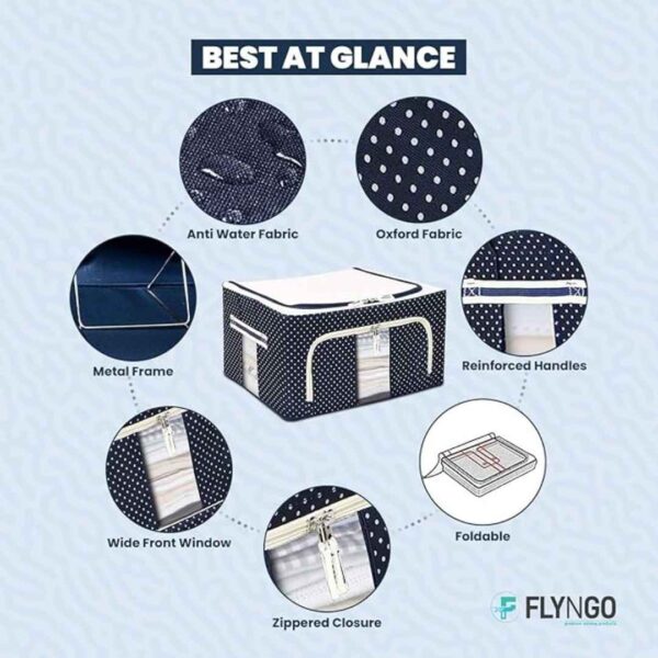 FLYNGO Foldable Steel Frame Clothes Organizer 1 - LXINDIA.COM