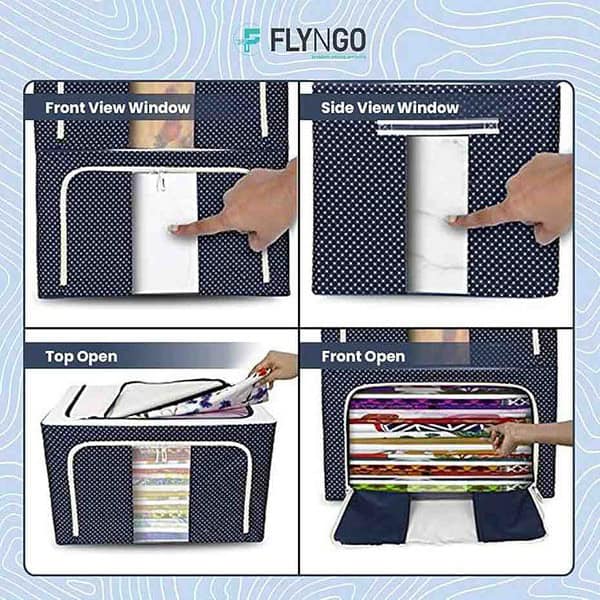 FLYNGO Foldable Steel Frame Clothes Organizer 3 - LXINDIA.COM