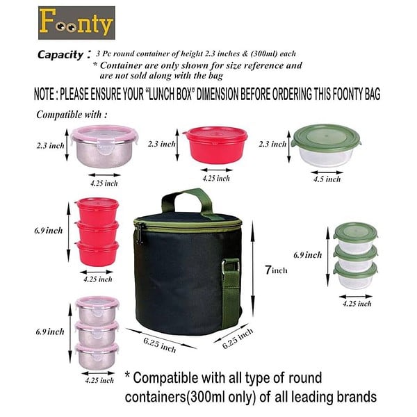 FOONTY Polyurethane Office Use Women Waterproof Lunch Bag 3 - LXINDIA.COM