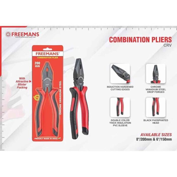 FREEMANS 150mm Professional Combination Plier 3 - LXINDIA.COM