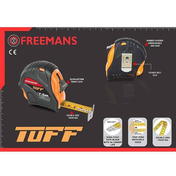 FREEMANS TUFF Steel Measuring Tape 7.5m1 - LXINDIA.COM