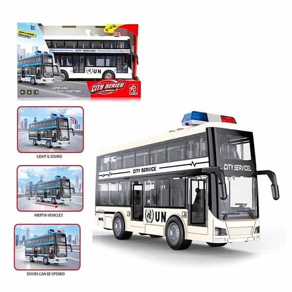 FROWWY White Double Deck Police Bus a - LXINDIA.COM