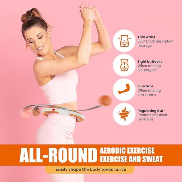 FYA Smart Hula Infinity Hoop for Weight Loss Fitness Quiet Hula Circle with Ball and Counter 2 - LXINDIA.COM