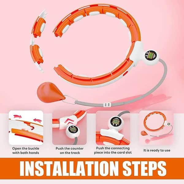 FYA Smart Hula Infinity Hoop for Weight Loss Fitness Quiet Hula Circle with Ball and Counter 3 - LXINDIA.COM