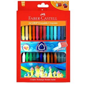 Faber Castell Grip Erasable Crayon Set Pack of 24 - LXINDIA.COM