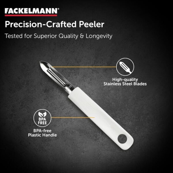 Fackelmann Vegetable Peeler 19cm Stainless Steel with Plastic Handle1 - LXINDIA.COM