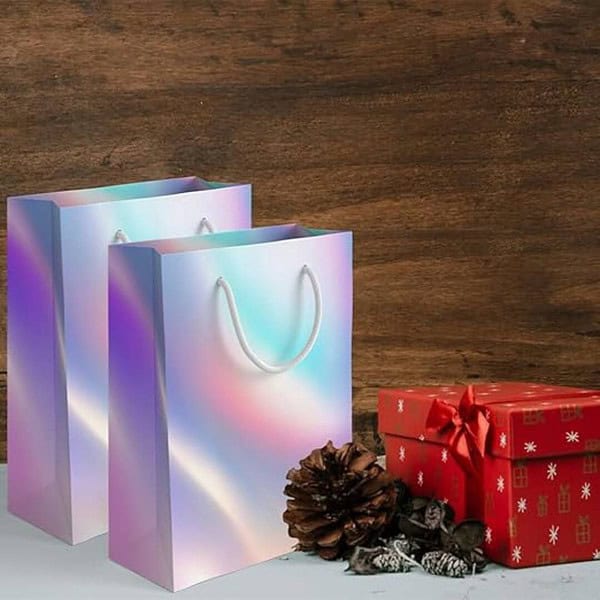 Festiko 10 Pcs Paper Gift Bags Holographic 3 - LXINDIA.COM