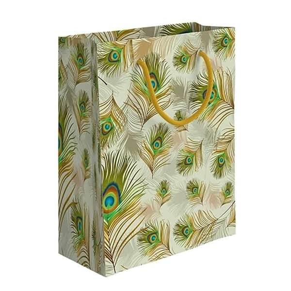 Festiko 10 Pcs Paper Gift Bags Morpankh Peacock Feather - LXINDIA.COM