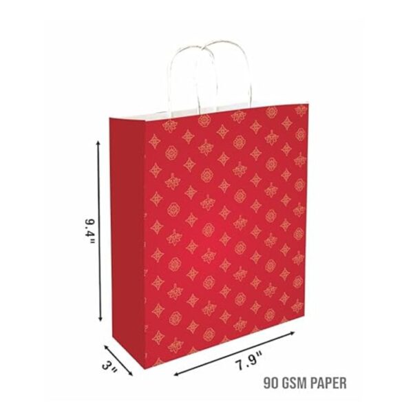 Festiko 10 Pcs Paper Gift Bags Red 1 - LXINDIA.COM