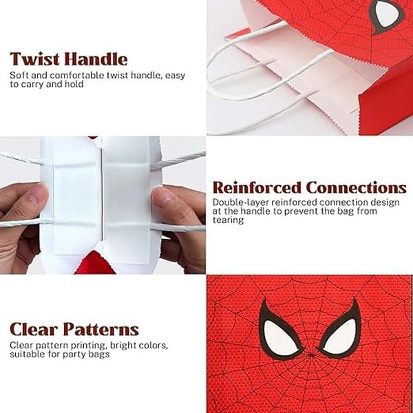 Festiko 12 Pcs Superhero Theme Paper Goodie Bags 2 - LXINDIA.COM