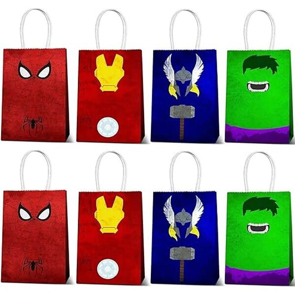 Festiko 12 Pcs Superhero Theme Paper Goodie Bags - LXINDIA.COM