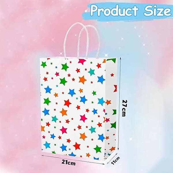 Festiko® 12 Pcs Party Favor Multicolor Matte Paper Goodie Bags 1 - LXINDIA.COM